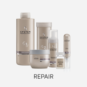 System Professional Repair care line for profound hair fiber regeneration and protection
